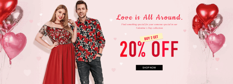 35% discount on 3 or more valentines day apparels