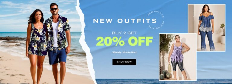 Get Buy 2 Get 20% off on Matching Hawaiian Outfits